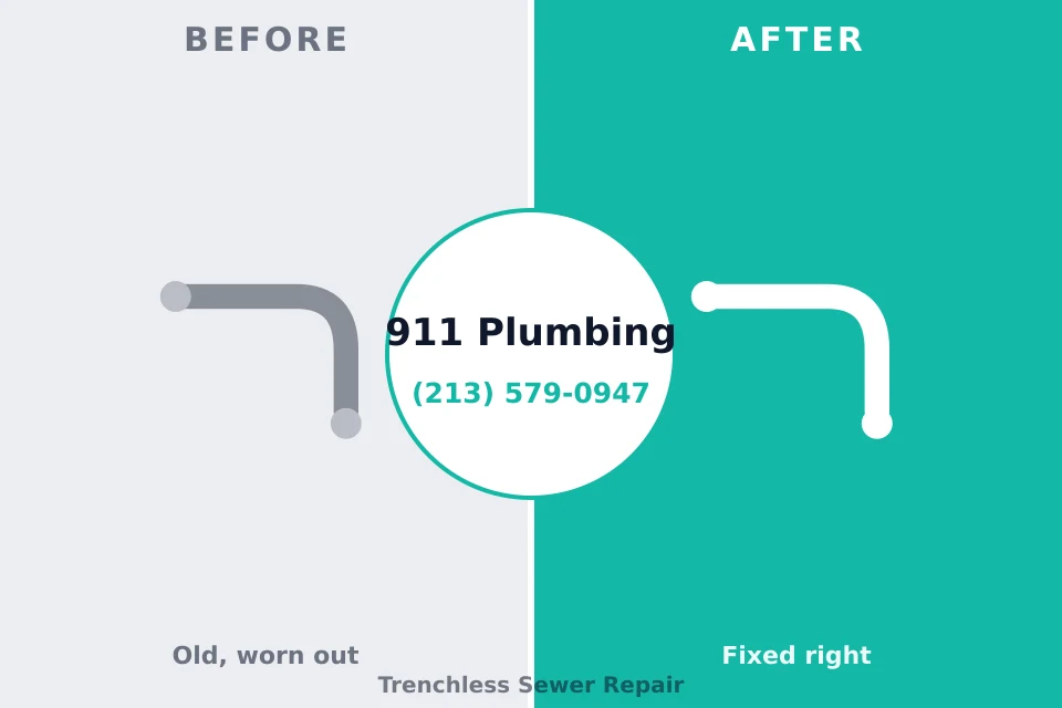 Before and after: plumbing repair Brownwood, TX